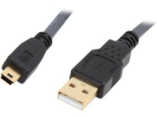 C2G 29651 6.56 ft. Black Ultima USB 2.0 A to Mini b Cable