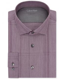 Calvin Klein X Extra Slim Fit Claret Plaid Dress Shirt   Dress Shirts