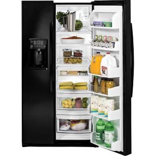 GE  25.9 cu. ft. Side by Side Refrigerator w/ Dispenser   Black ENERGY