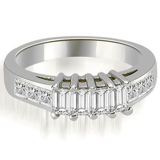 AMCOR   2.50 cttw. 14K White Gold Channel Princess and Emerald Cut