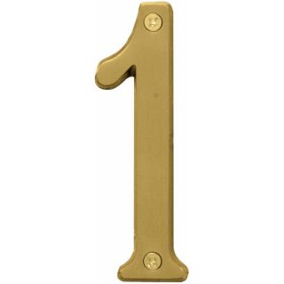 Hy ko Br 43bb/1 4" Brass #1 House Number