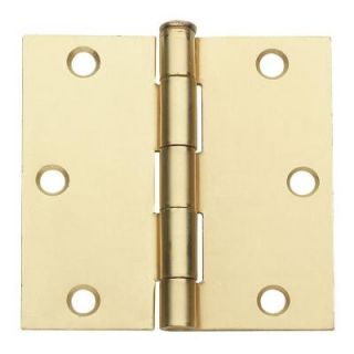 Global Door Controls 3 in. x 3 in. Satin Brass Plain Bearing Steel Hinge (Set of 2) CP3030 US4 M