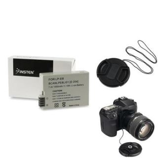 Insten 2 Canon Battery For LP E8 Digital Rebel T2i+Cap+Keeper