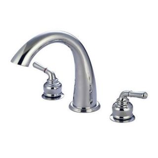 Elements of Design St. Charles Double Handle Deck Mount Roman Tub Faucet