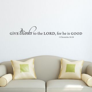 Belvedere Designs LLC Give Thanks to the Lord Wall Decal