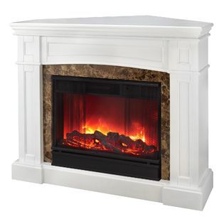 Real Flame  Bentley Electric Fireplace in White 35.25Hx40Wx11.125D