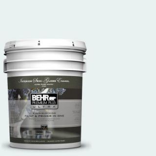BEHR Premium Plus Ultra 5 gal. #W B 520 Glacial Tint Semi Gloss Enamel Interior Paint 375005