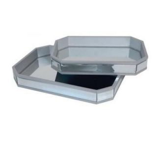 Home Decorators Collection Marisol 18 in. W Mirrored Tray (Set of 2) 1943400420