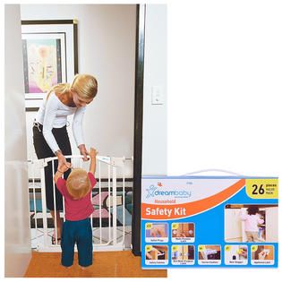 Dream Baby Swing Closed Security Gate with Extension & Childproofing