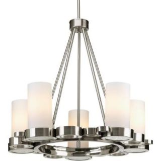 Progress Lighting Bingo Collection 5 Light Brushed Nickel Chandelier P4647 09