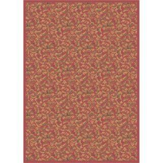 Milliken Latin Rose Rectangular Red Transitional Tufted Area Rug (Common: 8 ft x 11 ft; Actual: 7.66 ft x 10.75 ft)