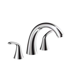 Universal Tubs Marble Series 2 Handle Deck Mount Roman Tub Faucet in Polished Chrome HD6247 FF 20073