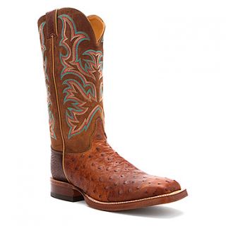 Justin Boots 8577 13 Inch  Men's   Antique Saddle Full Quill Ostrich