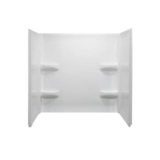 Lyons Industries Elite 27 in. x 54 in. x 59 in. 3 piece Direct to Stud Tub Wall Kit in White LESCS01275459