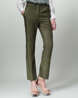 Stella McCartney Slouchy Ankle Pants, Forest Green