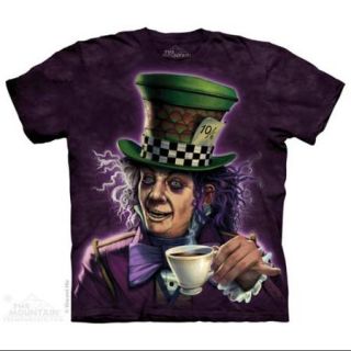 The Mountain Purple Cotton Mad Hatter Design Novelty Parody Adult T Shirt (XL)