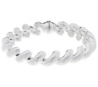 UltraFine Silver 6 3/4 San Marco Bracelet with Magnetic Clasp —