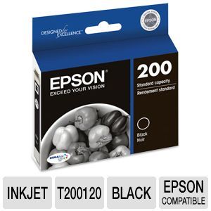 Epson 200 T200120 S Black Ink Cartridge   Creates Smudge, Fade and Water Resistant Prints