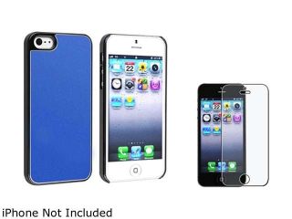 Insten Blue Frost Aluminum Rear Clip on Case Cover + Anti glare Screen Protector Compatible With Apple iPhone 5 / 5s 804567
