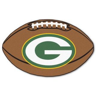 FANMATS 5755 Green Bay Packers Football Shaped Mat