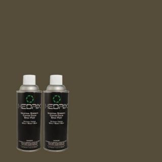 Hedrix 11 oz. Match of 710F 7 Black Swan Flat Custom Spray Paint (2 Pack) F02 710F 7