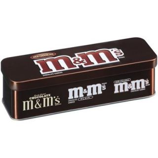 M&M's Plain Chocolate Candies in a Nostalgic Tin, 3.09 oz
