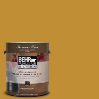 BEHR Premium Plus Ultra 1 gal. #M290 7 Turmeric Matte Interior Paint 175301