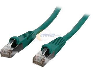 Coboc CY CAT7 05  Green 5 ft. 26AWG Snagless Cat 7 Green Color 600MHz SSTP(PIMF) Shielded Ethernet Stranded Copper Patch cord /Molded Network LAN Cable