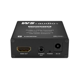 WyreStorm Express HDMI In Line Dolby Down Mix Adaptor with Stereo Audio Out and Scaling Function EXPSCLDAC4K