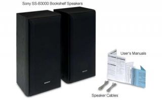 Sony SS B3000 Bookshelf Speakers   8 Inch Woofer, 120 Watts Maximum (Pair)