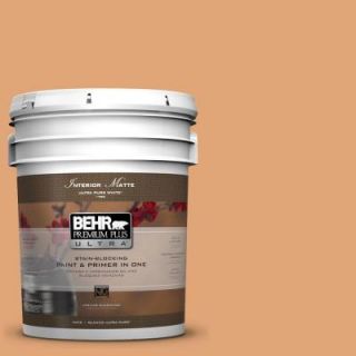 BEHR Premium Plus Ultra 5 gal. #280D 4 Caramel Sundae Flat/Matte Interior Paint 175405
