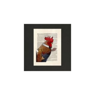 Rooster Gentleman Graphic Art on Wrapped Canvas by Americanflat