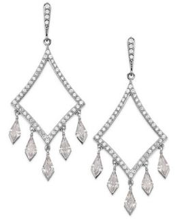 Arabella Swarovski Zirconia Dangle Drop Earrings in Sterling Silver (3