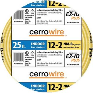 Cerrowire 25 ft. 12/2 Yellow NM B Wire 147 1602AR