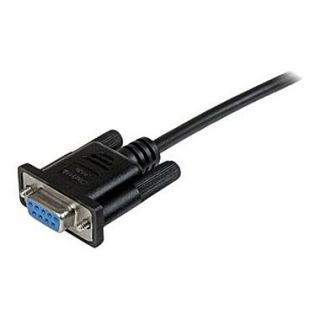 StarTech 6.6 F/F DB9 RS232 Serial Null Modem Cable, Black