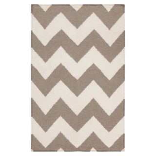 Frontier Taupe/Winter White Chevron Area Rug