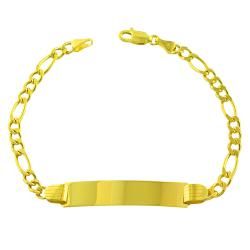 14k Yellow Gold Figaro ID Bracelet  ™ Shopping