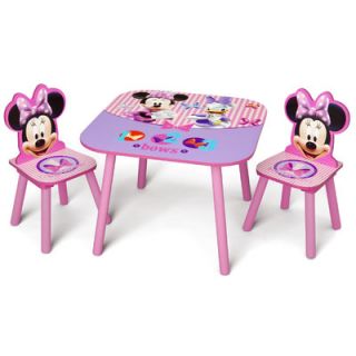 Delta Children Minnie Mouse Kids 3 Piece Table and Chair Set