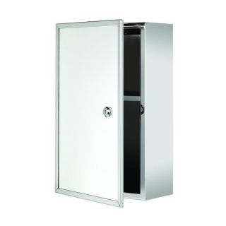 Trent Lockable Surface Mount Medicine Cabinet Only in Stainless Steel