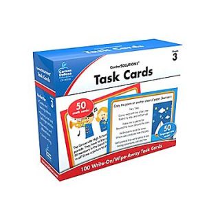 Carson Dellosa™ CenterSolutions Write On/Wipe Away Task Cards, Grade 3