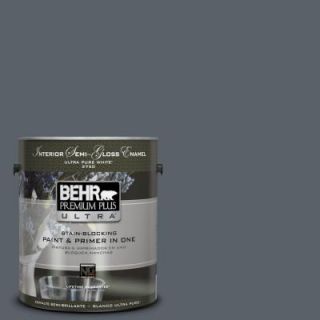BEHR Premium Plus Ultra Home Decorators Collection 1 gal. #HDC AC 25 Blue Metal Semi Gloss Enamel Interior Paint 375301