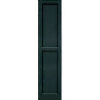 Winworks Wood Composite 15 in. x 65 in. Contemporary Flat Panel Shutters Pair #638 Evergreen 61565638