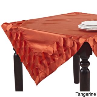 Damask Square Tablecloth with Faux Suede Border