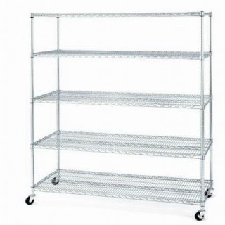HDX 6 Tier 47.7 in. x 77 in. x 18 in. Wire Industrial Use Shelving Unit EH WSHDI 001