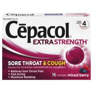 Cepacol Maximum Strength Throat and Cough Drop Lozenges, Mixed Berry, 16 Count