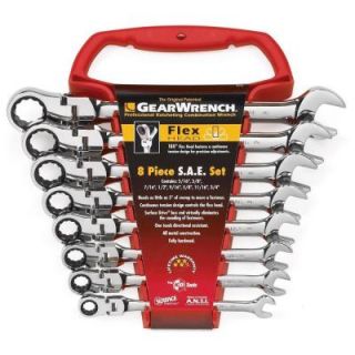 GearWrench SAE Flex Ratcheting Wrench Set (8 per Pack) 9701