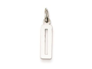 Sterling Silver Small Elongated Polished Number 0