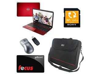 Refurbished: Dell Inspiron M531R AMD A10 Quad Core, 15.6" LED, 8GB, 1TB HD Win 8.1 (Red) (Manufacturer Refurbished) Bundle with $10 Focus Gift Card