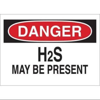 CONDOR Y4034147 Danger Sign, H2S May Be Present, Aluminum