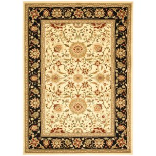 Safavieh Lyndhurst Ivory and Black Rectangular Indoor Machine Made Area Rug (Common: 5 x 8; Actual: 63 in W x 90 in L x 0.33 ft Dia)
